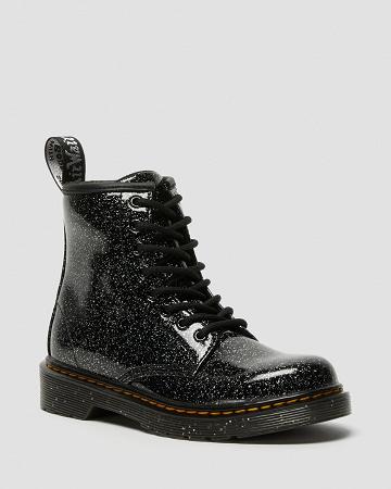 Dr Martens Junior 1460 Glitter Veterlaarzen Kinderen Zwart | NL 146VRW